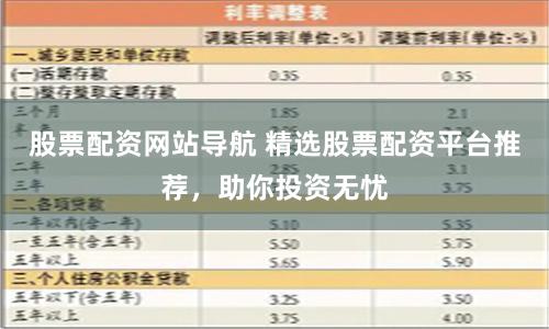 股票配资网站导航 精选股票配资平台推荐，助你投资无忧